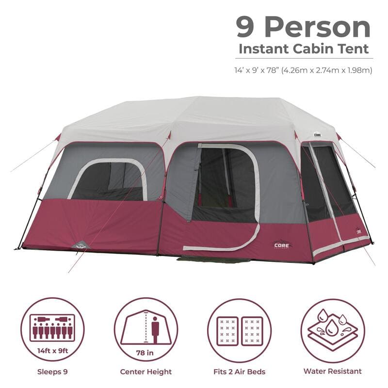 9 Person Instant Cabin Tent